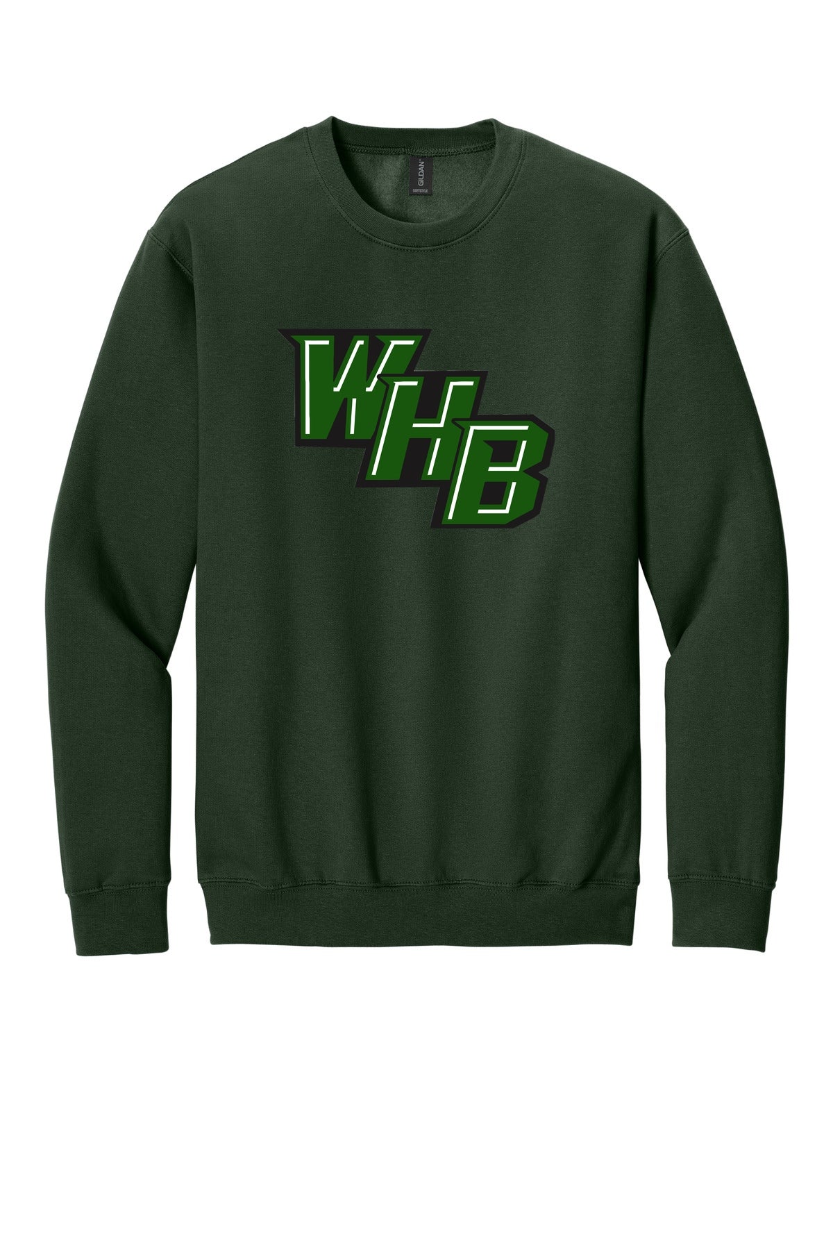 WHB Lacrosse Gildan Softstyle Crewneck Sweatshirt SF000 - Dark Green
