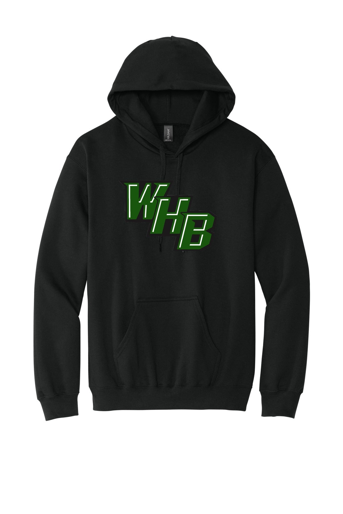 WHB Lacrosse Gildan Softstyle Midweight Pullover Hooded Sweatshirt SF500 - Black