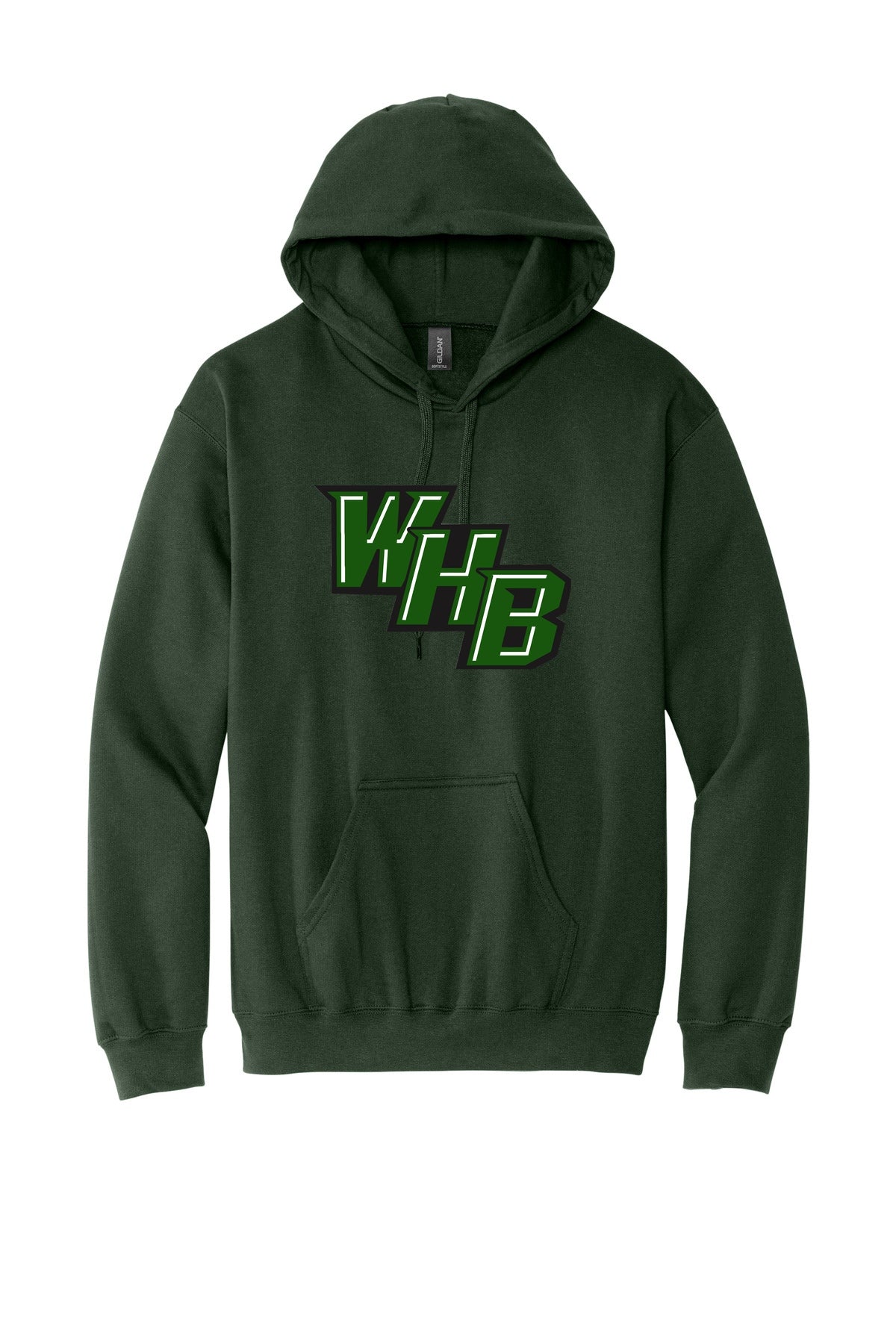 WHB Lacrosse Gildan Softstyle Midweight Pullover Hooded Sweatshirt SF500 - Dark Green