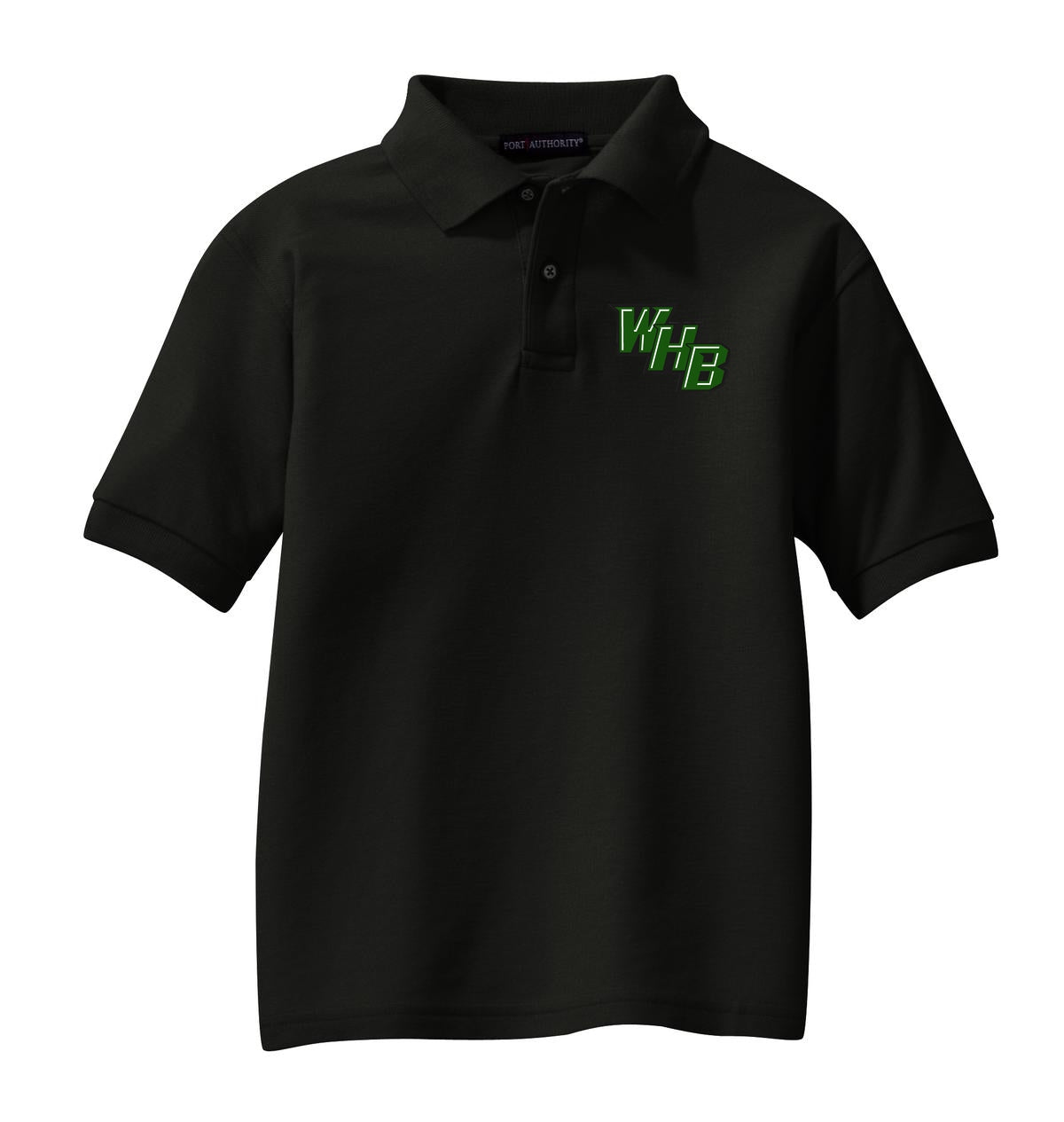 WHB Lacrosse Port Authority Port Authority Youth Silk Touch Polo - Black