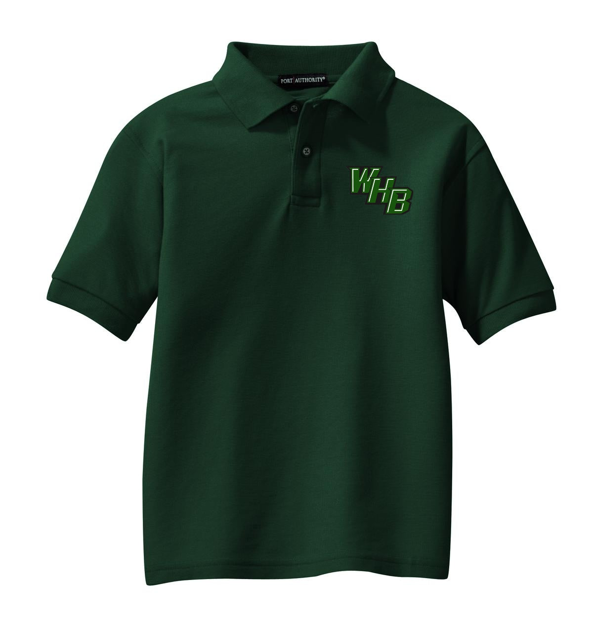 WHB Lacrosse Port Authority Port Authority Youth Silk Touch Polo - Dark Green