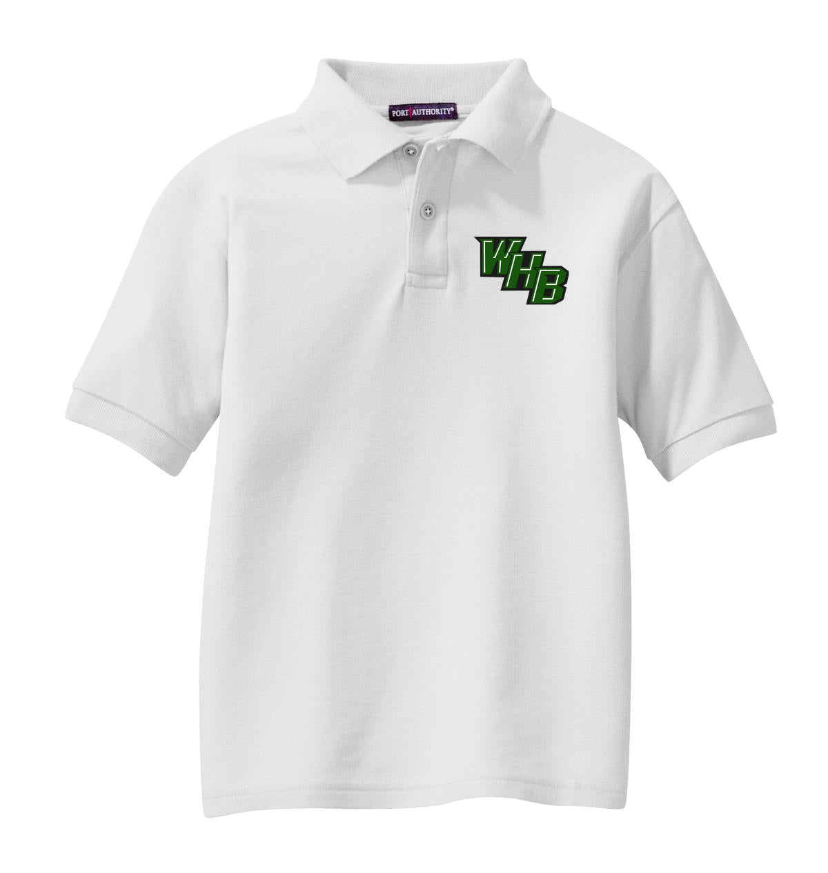 WHB Lacrosse Port Authority Port Authority Youth Silk Touch Polo - White