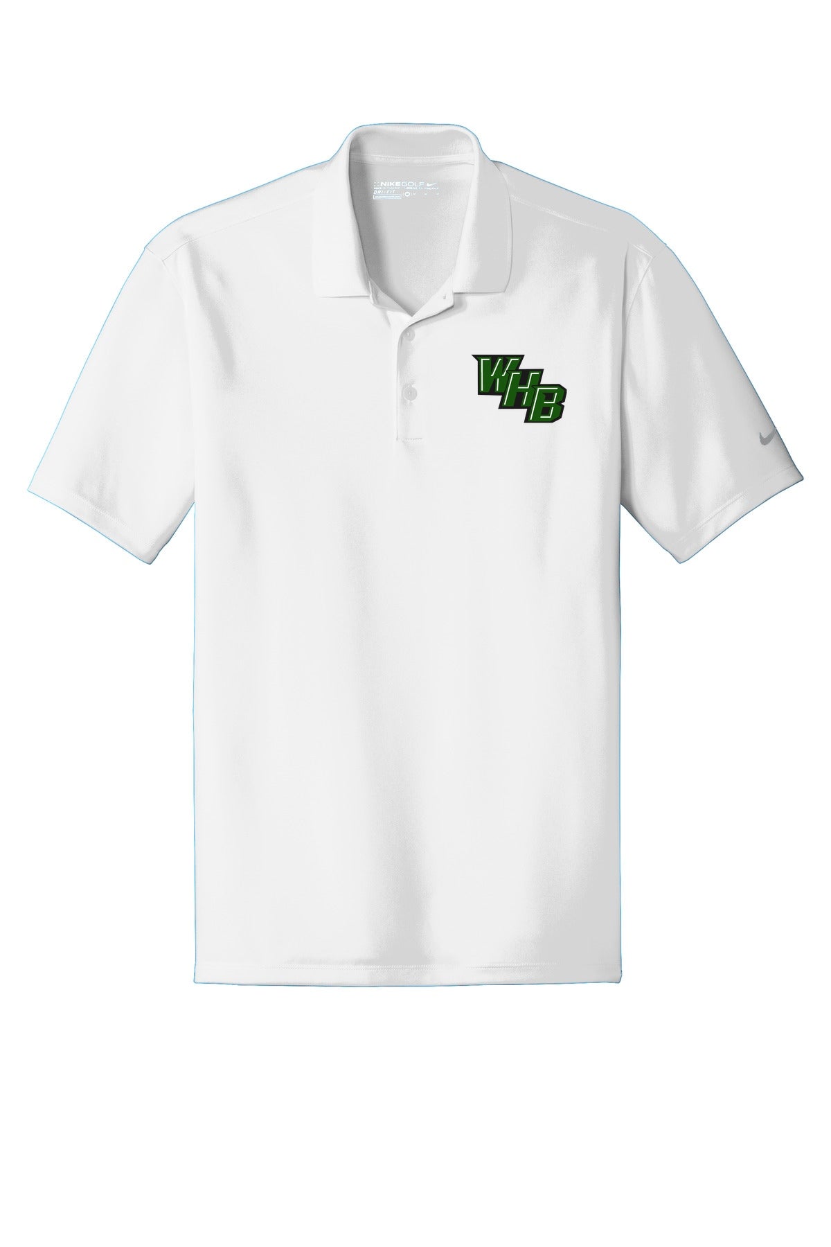 WHB Lacrosse Nike Dri-FIT Classic Fit Players Polo with Flat Knit Collar - White