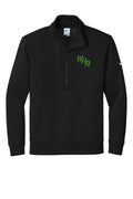 WHB Lacrosse Nike Club Fleece Sleeve Swoosh 1/2-Zip NKDX6718 - Black