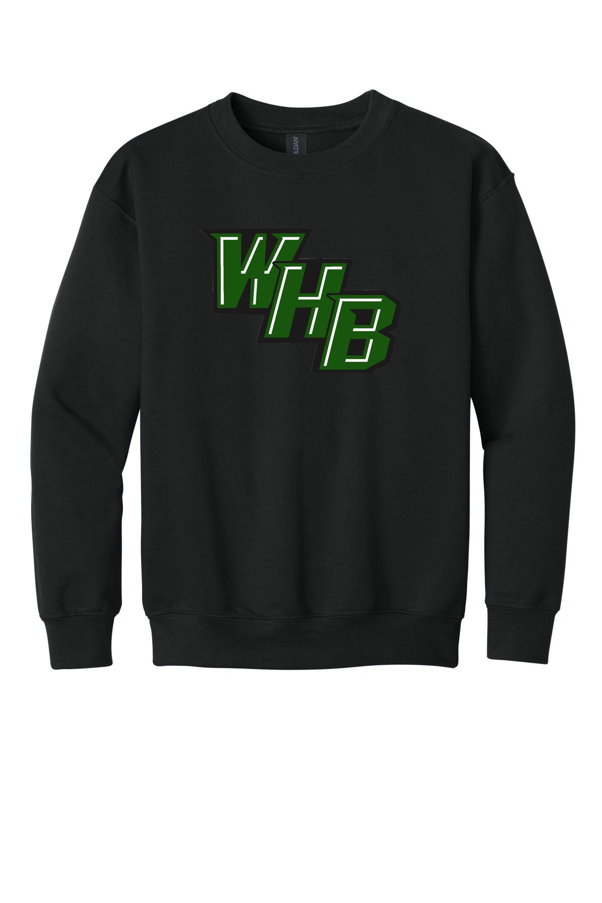 WHB Lacrosse Gildan Youth Heavy Blend Crewneck Sweatshirt - Black