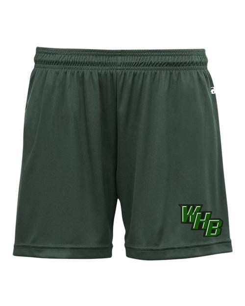WHB Lacrosse Badger Women's B-Core 5" Inseam Shorts - Dark Green